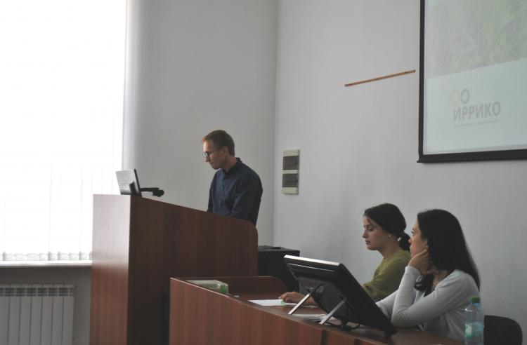 Students meeting with representatives of the Irrico Group of Companies