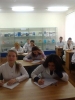 Students technologists on the cheese production 