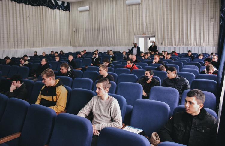 Meeting with students from Georgievsk