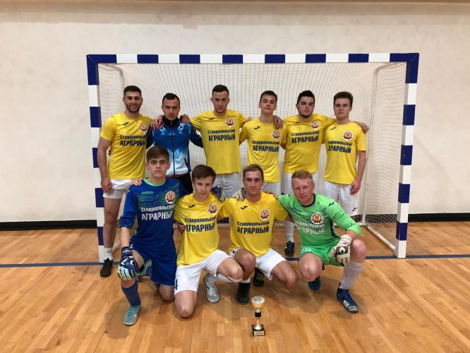 The team of the Stavropol State Agrarian University on mini-football once again won a victory in several competitions