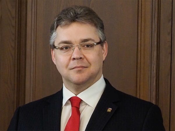 Governor of the Stavropol Territory V.V. Vladimirov congratulated Rector of the Stavropol State Agrarian University, Academician of the Russian Academy of Sciences, Professor V.I. Trukhachev 